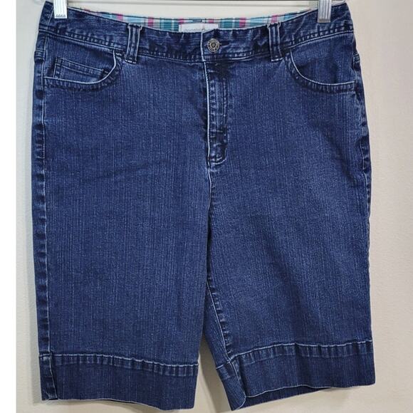 Christopher Banks Jean Shorts Womens Size 10 Burmuda Casual Comfortable Summer - Picture 1 of 6